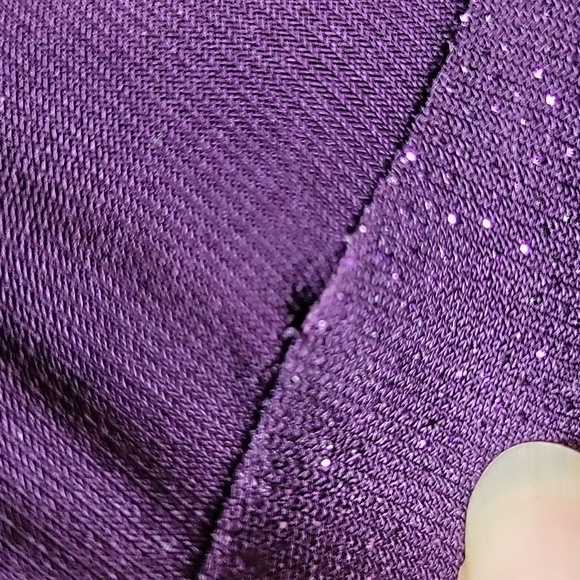 Sparkly Plum Colored R&M Richard's Dress and Bolero Jacket - Picture 7 of 8